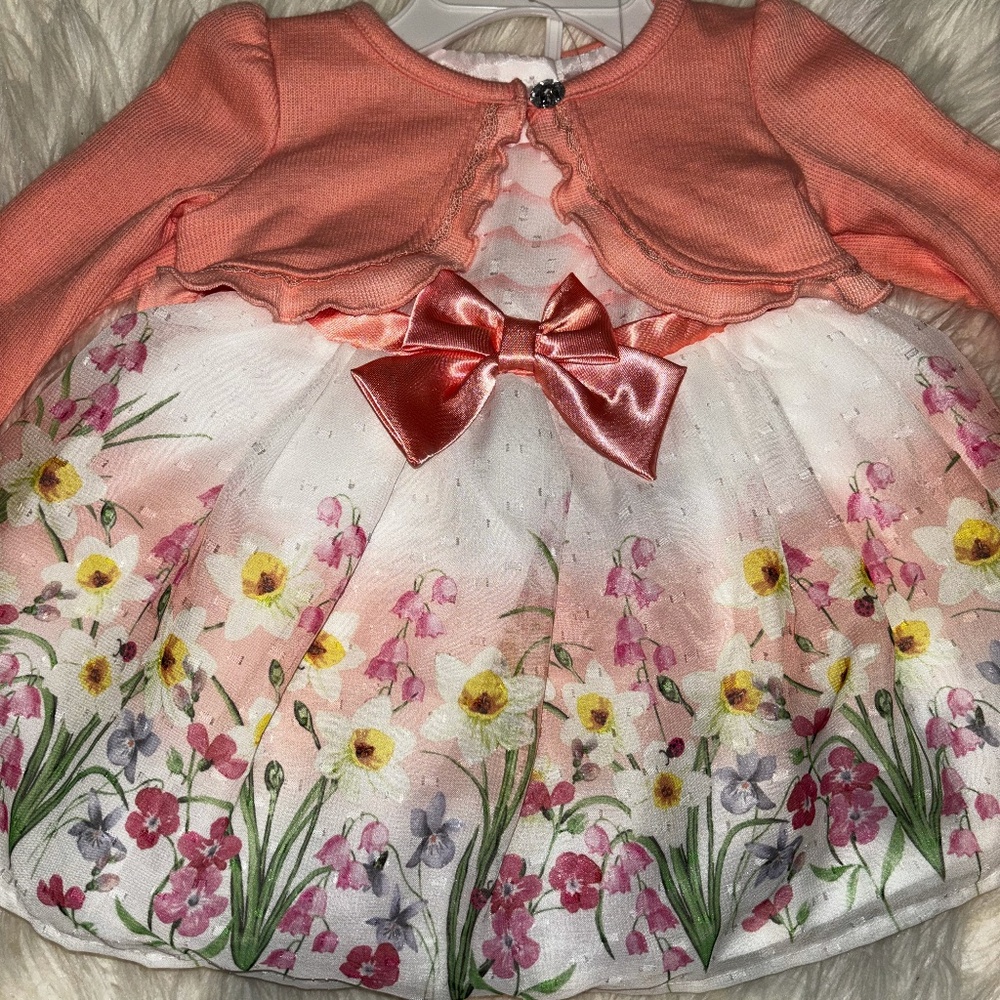 3-6mo dress + jacket + bloomers